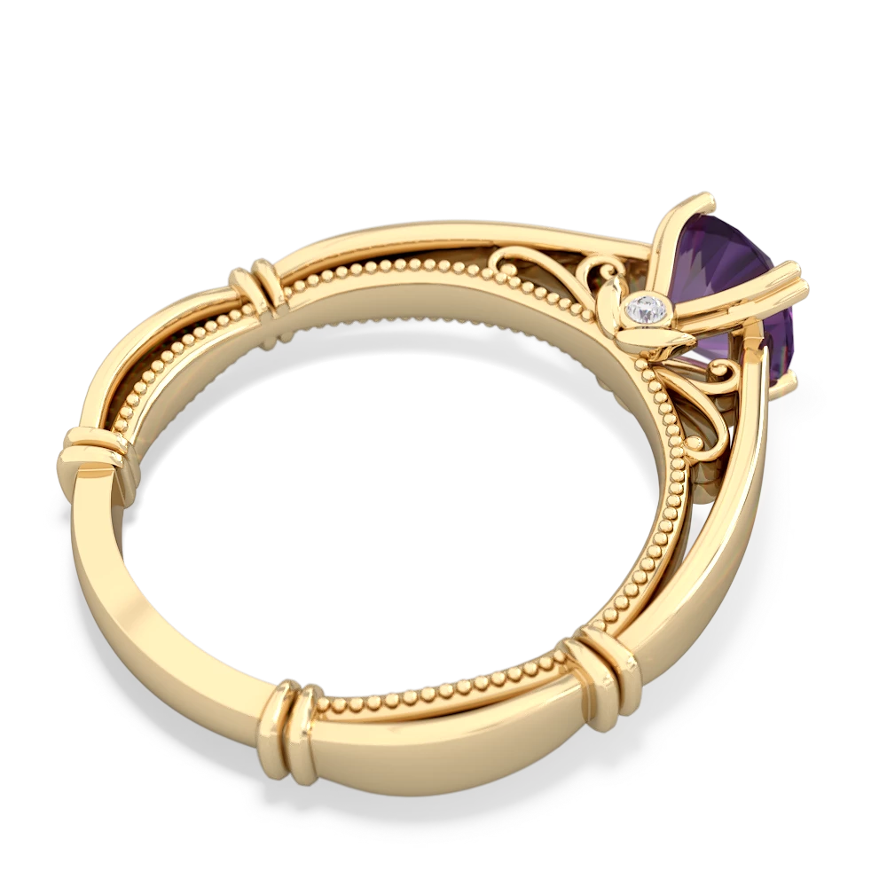 Amethyst Renaissance 14K Yellow Gold ring R27806RD