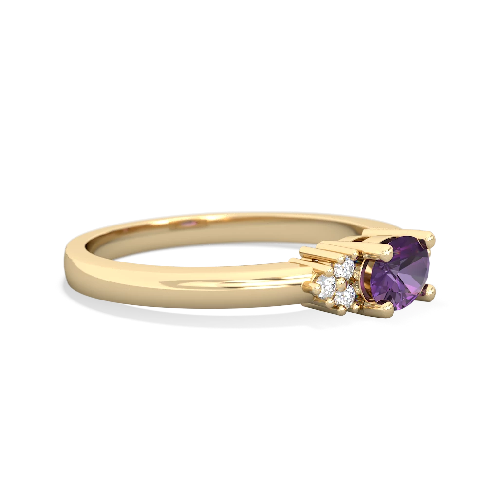 Amethyst Simply Elegant East-West 14K Yellow Gold ring R2480