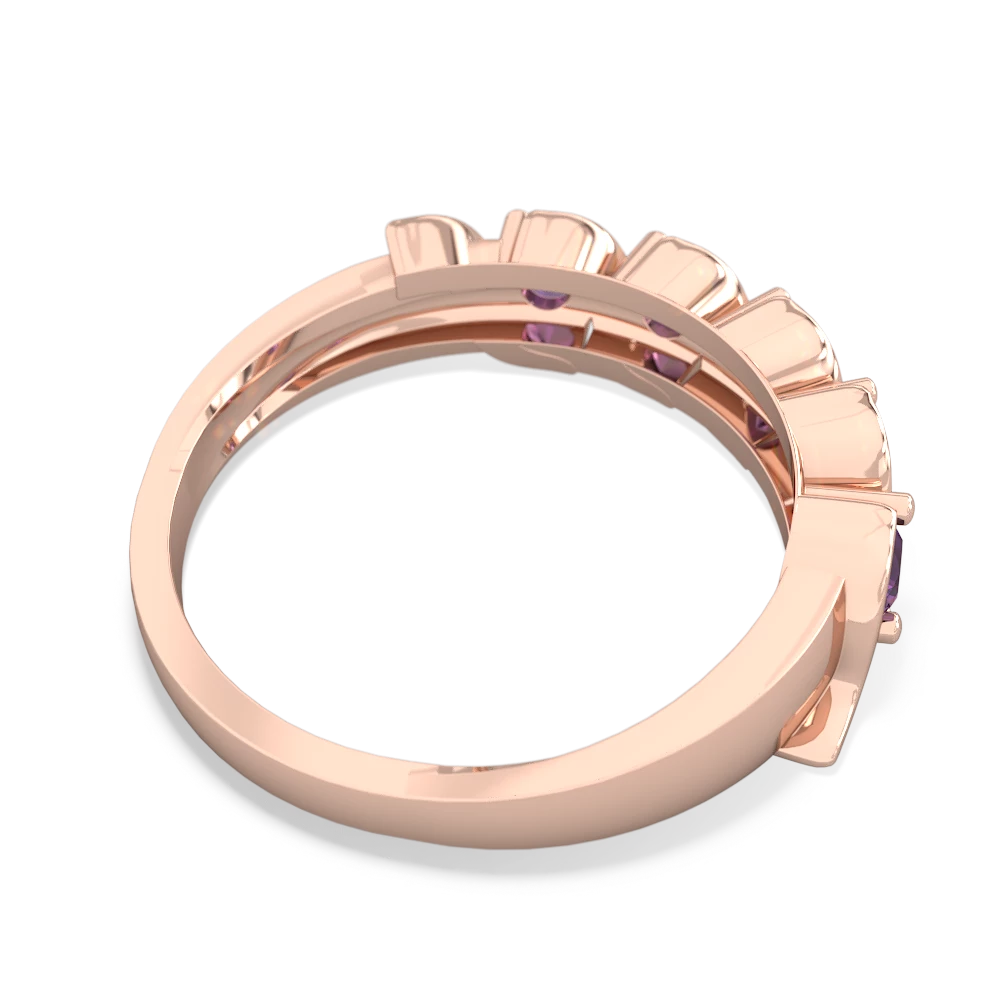 Amethyst Anniversary Band 14K Rose Gold ring R2089