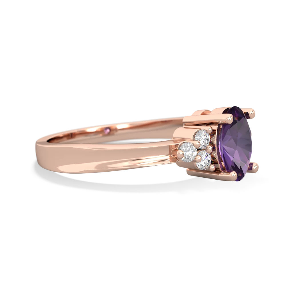 Amethyst Simply Elegant 14K Rose Gold ring R2113