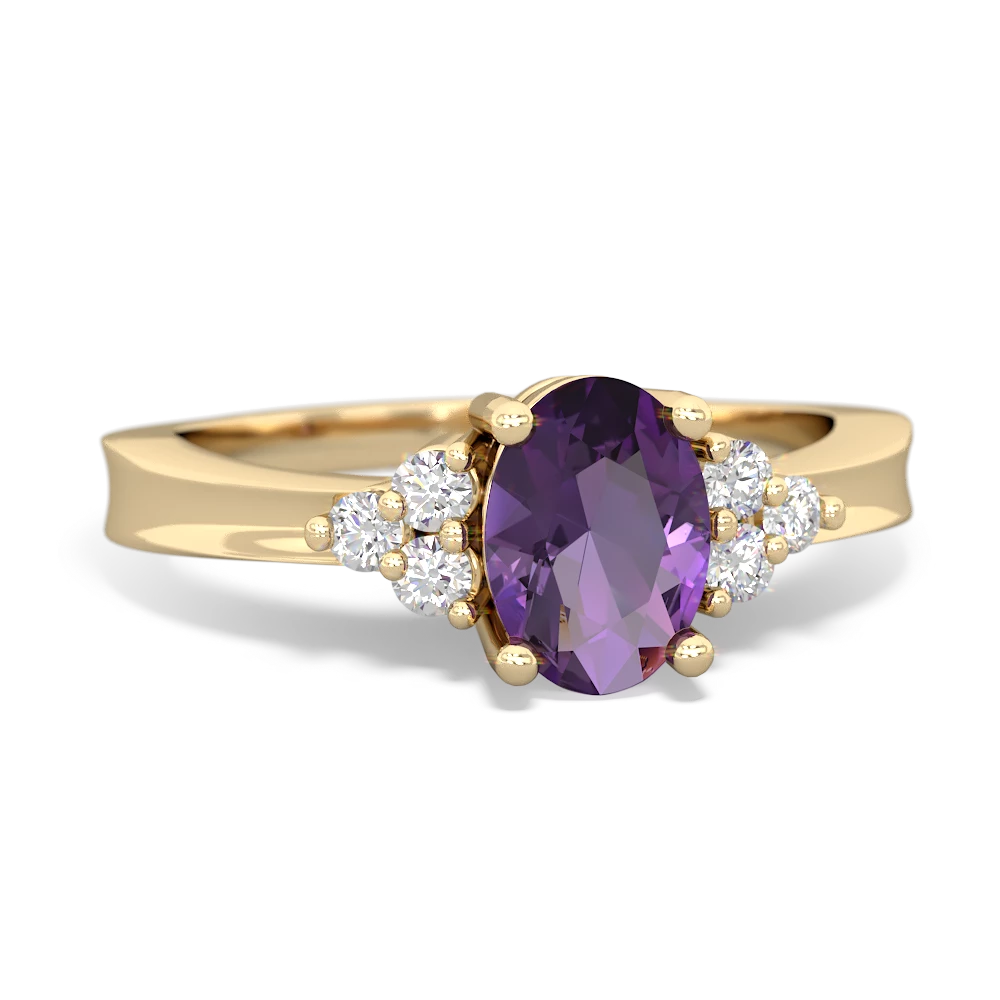 Amethyst Simply Elegant 14K Yellow Gold ring R2113