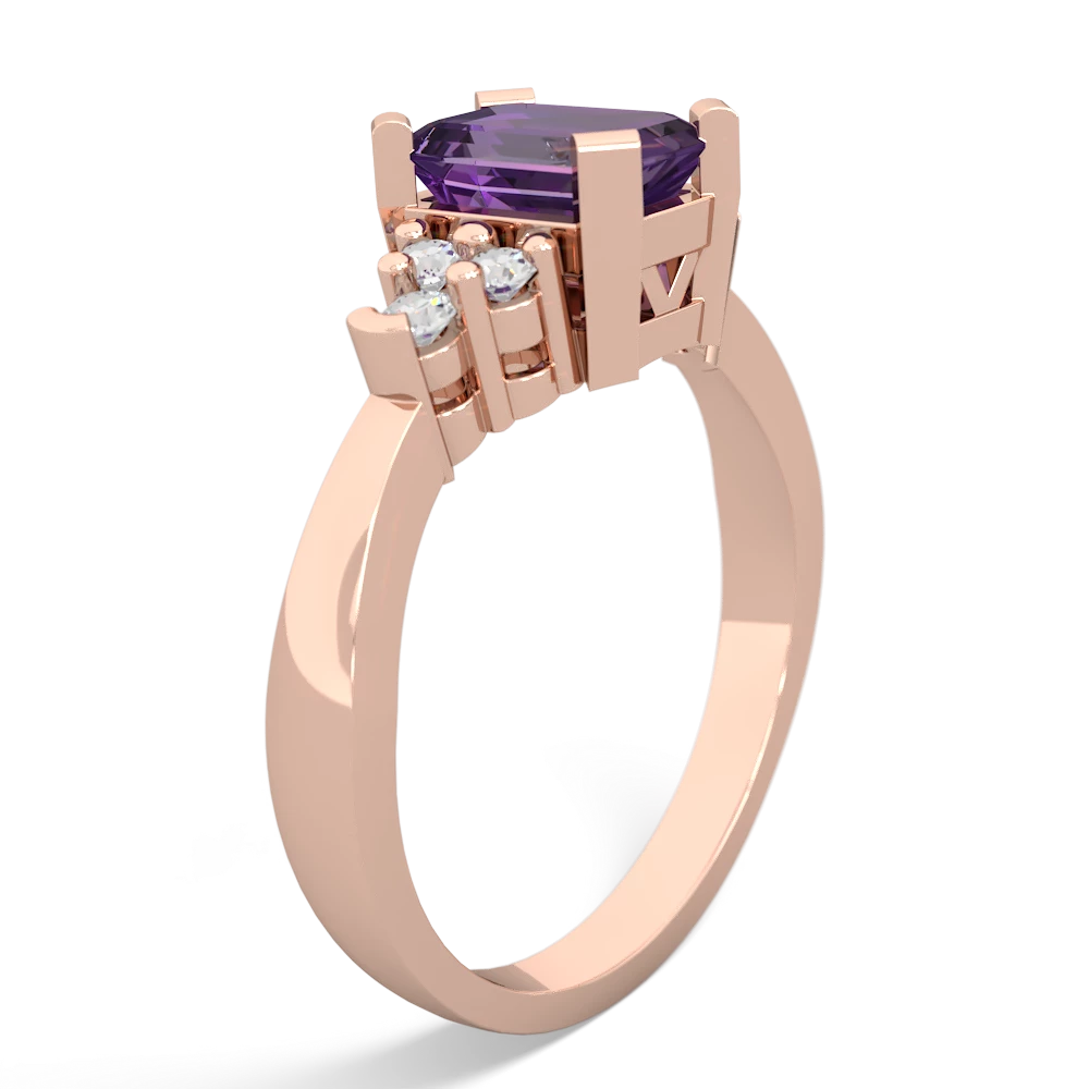 Amethyst Timeless Classic 14K Rose Gold ring R2591