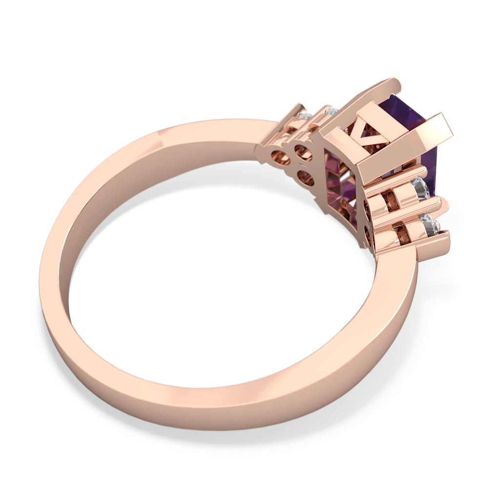 Amethyst Timeless Classic 14K Rose Gold ring R2591