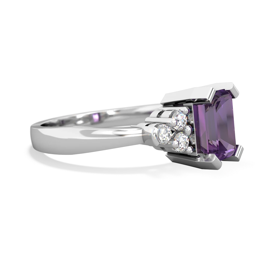 Amethyst Timeless Classic 14K White Gold ring R2591