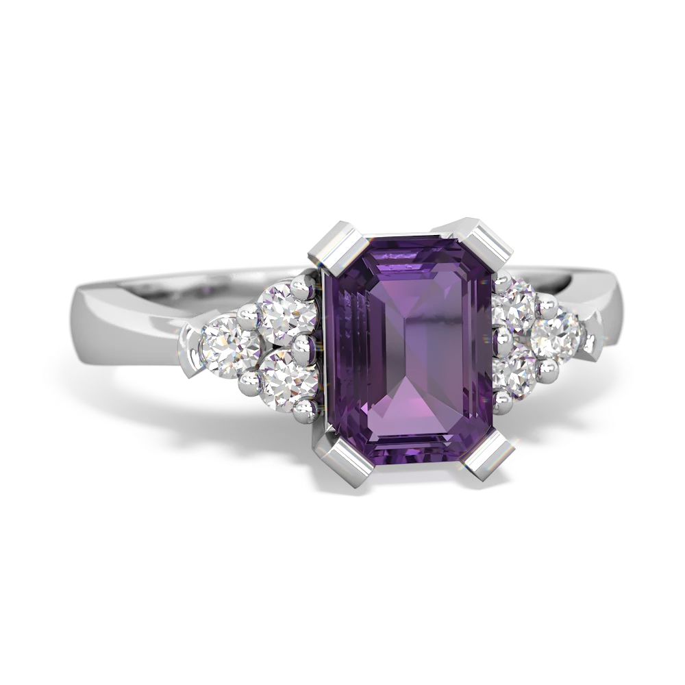 Amethyst Timeless Classic 14K White Gold ring R2591