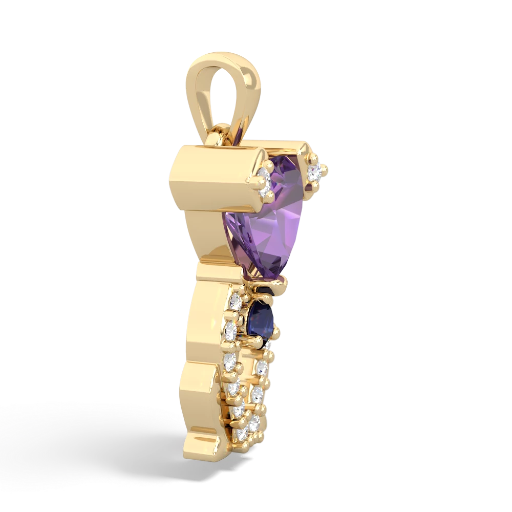 Amethyst Puppy Love 14K Yellow Gold pendant P5800