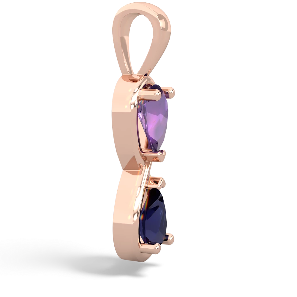 Amethyst Infinity 14K Rose Gold pendant P5050