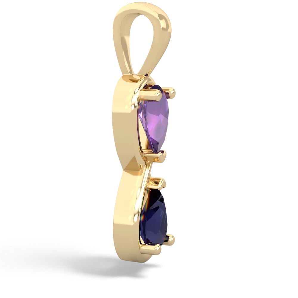 Amethyst Infinity 14K Yellow Gold pendant P5050