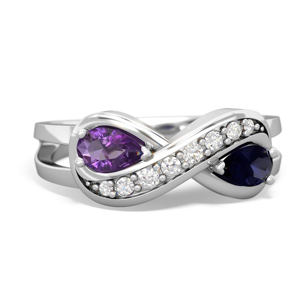 Amethyst and white discount sapphire ring