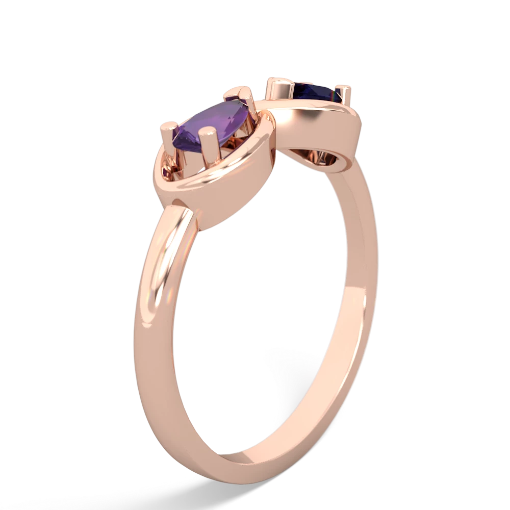 Amethyst Infinity 14K Rose Gold ring R5050