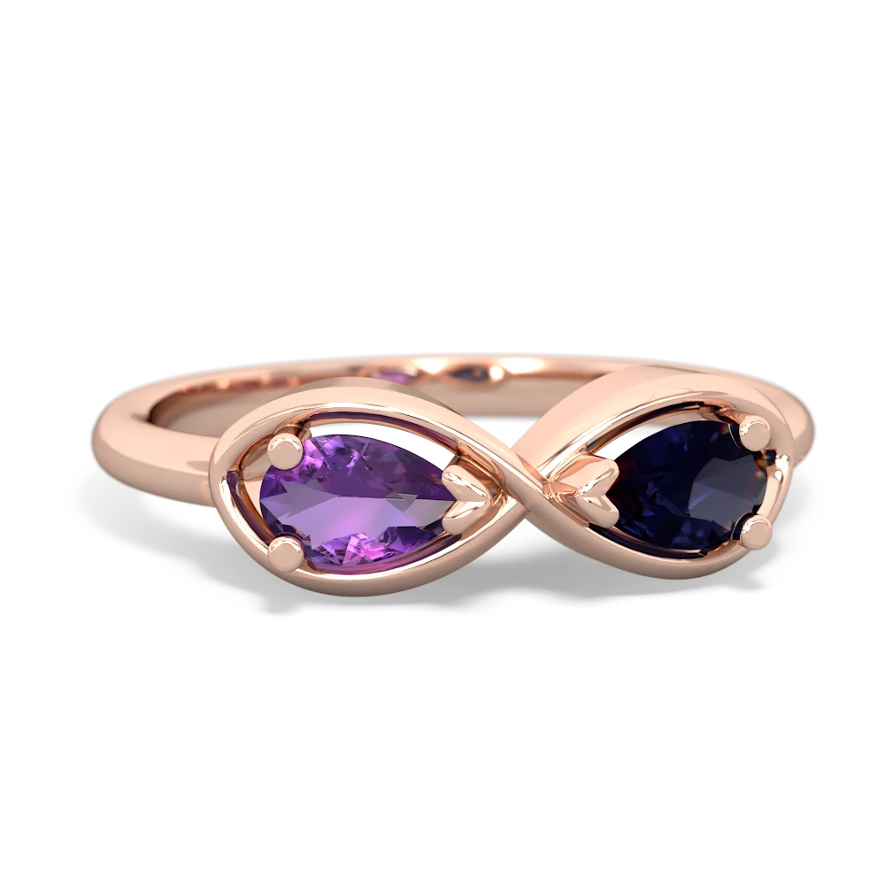 Amethyst Infinity 14K Rose Gold ring R5050