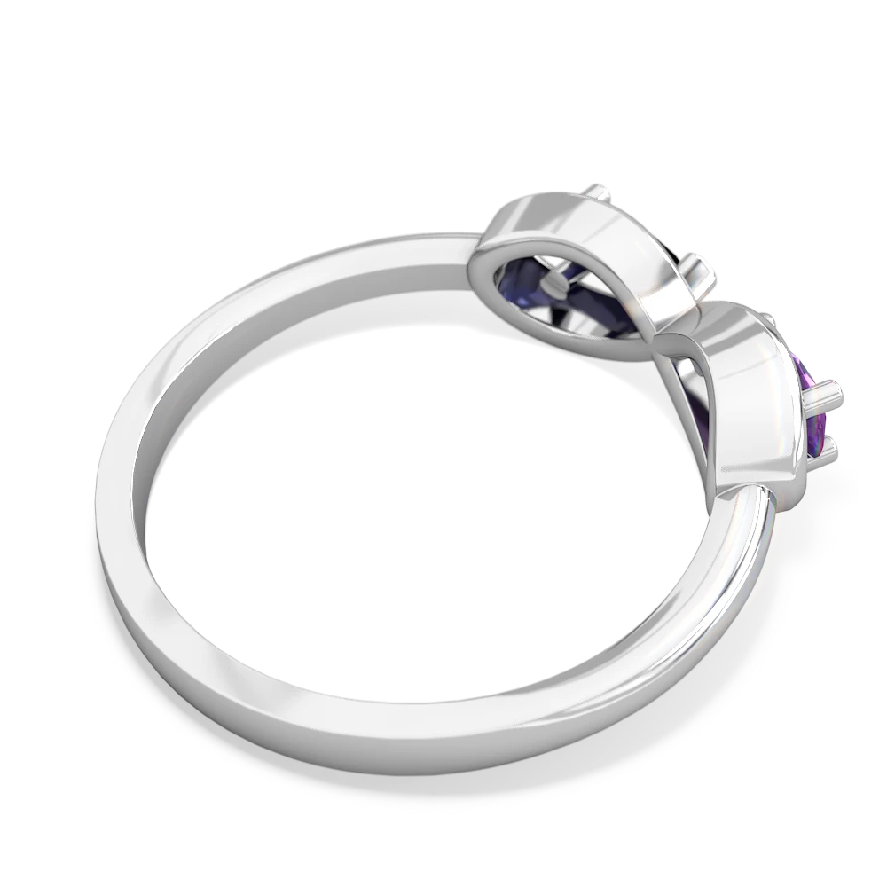 Amethyst Infinity 14K White Gold ring R5050