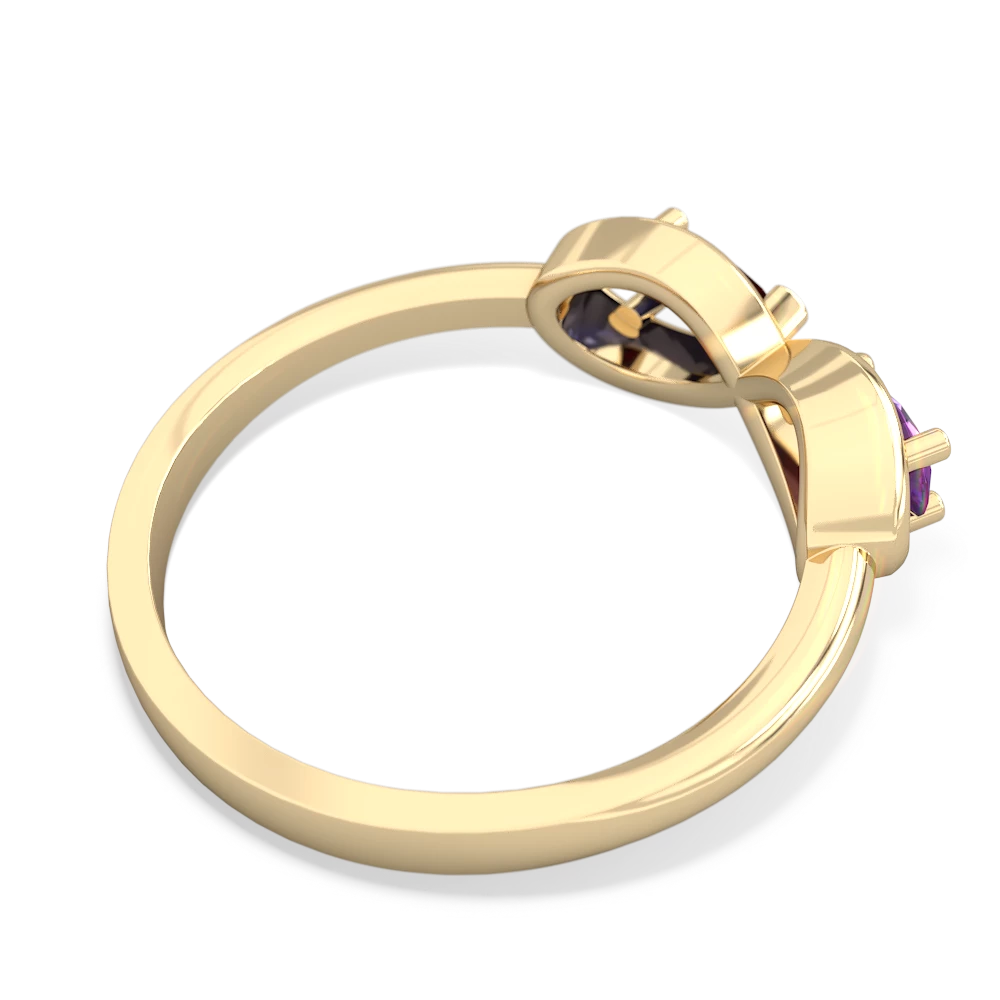 Amethyst Infinity 14K Yellow Gold ring R5050