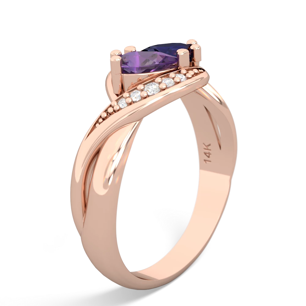 Amethyst Summer Winds 14K Rose Gold ring R5342