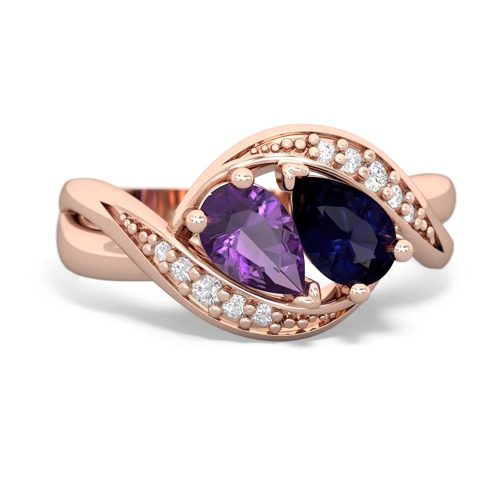 Amethyst Summer Winds 14K Rose Gold ring R5342