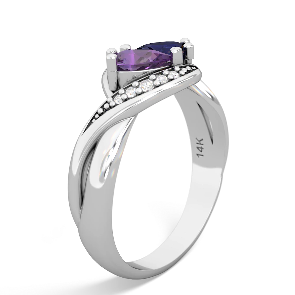 Amethyst Summer Winds 14K White Gold ring R5342