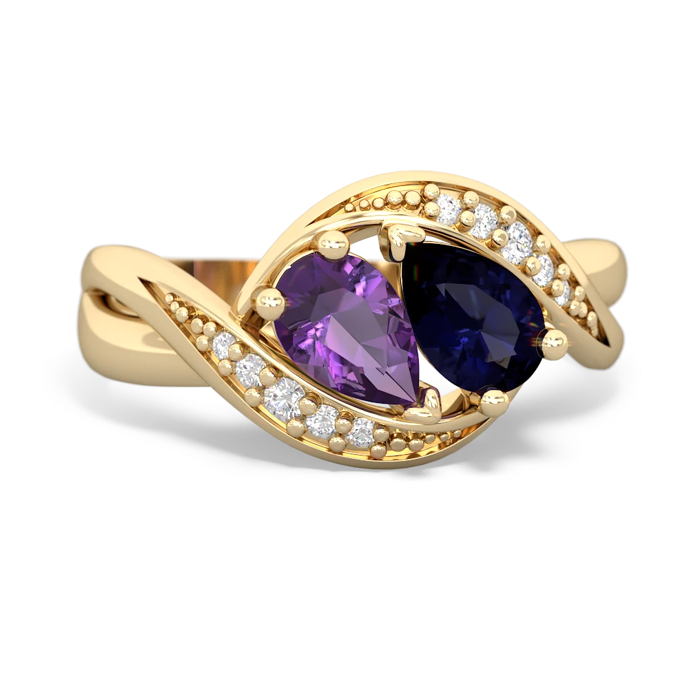 Amethyst Summer Winds 14K Yellow Gold ring R5342