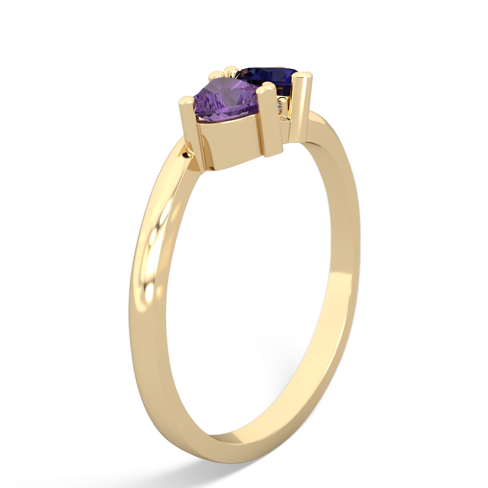 Amethyst Sweethearts 14K Yellow Gold ring R5260