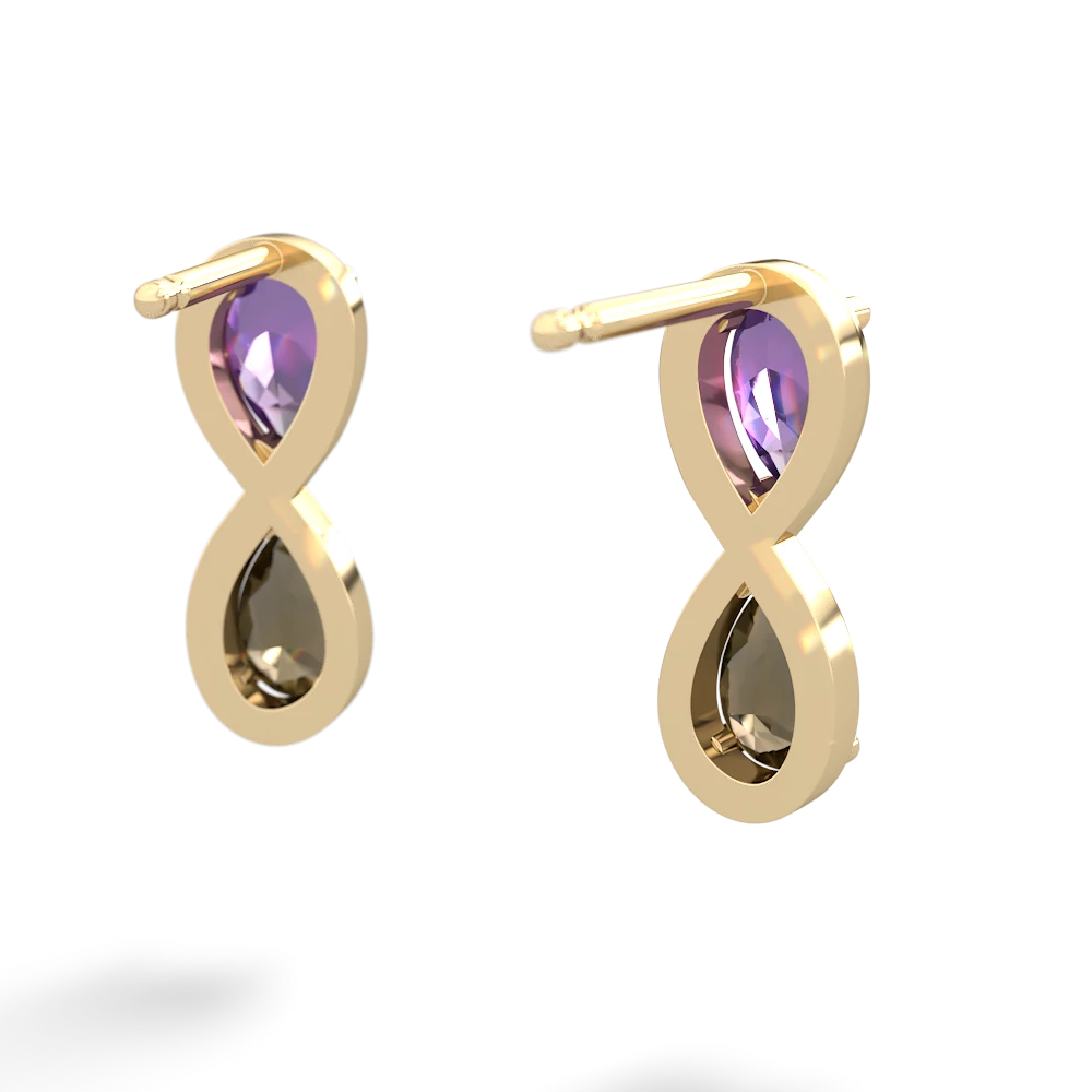 Amethyst Infinity 14K Yellow Gold earrings E5050