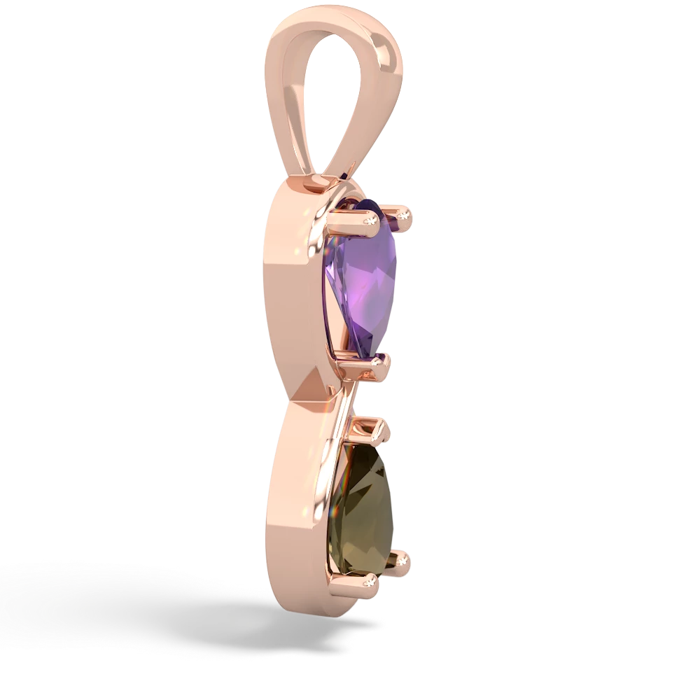 Amethyst Infinity 14K Rose Gold pendant P5050