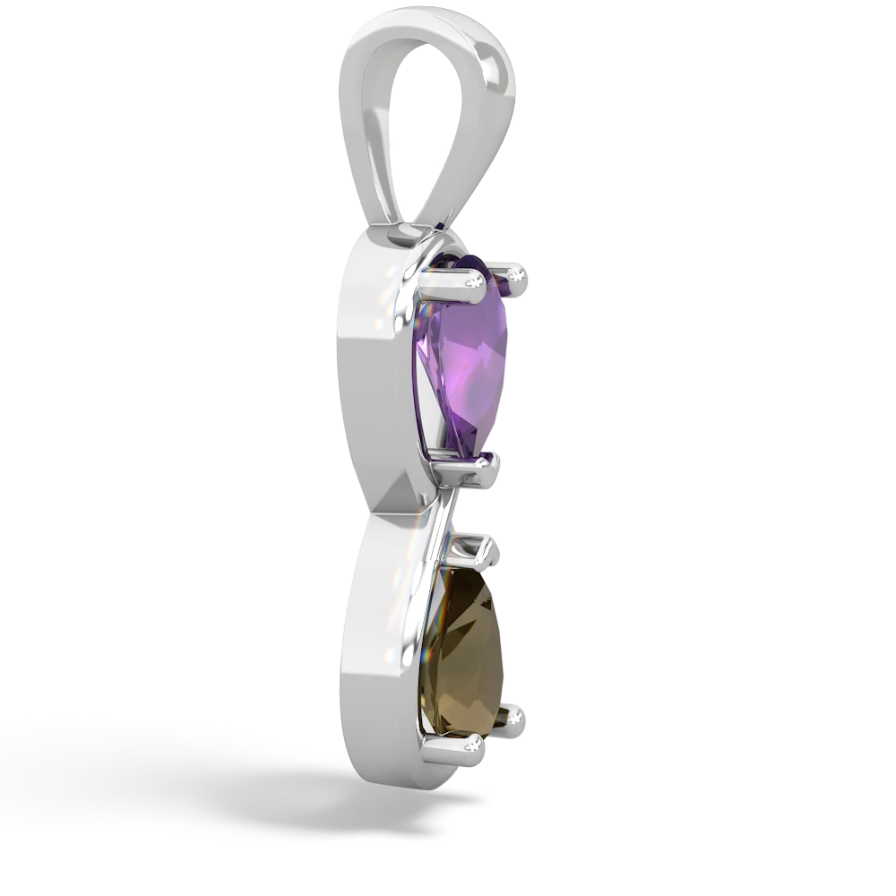 Amethyst Infinity 14K White Gold pendant P5050