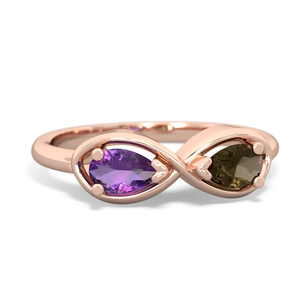 Amethyst Infinity 14K Rose Gold ring R5050