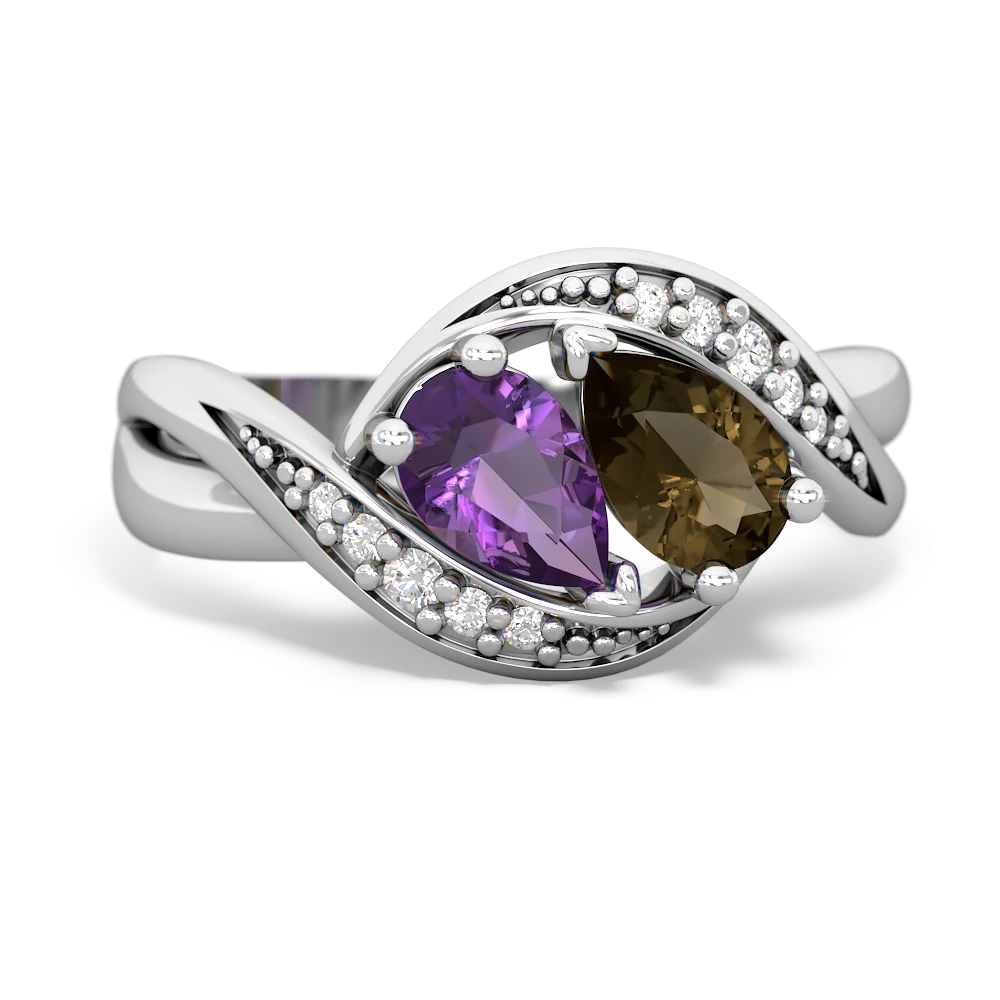 Amethyst Summer Winds 14K White Gold ring R5342