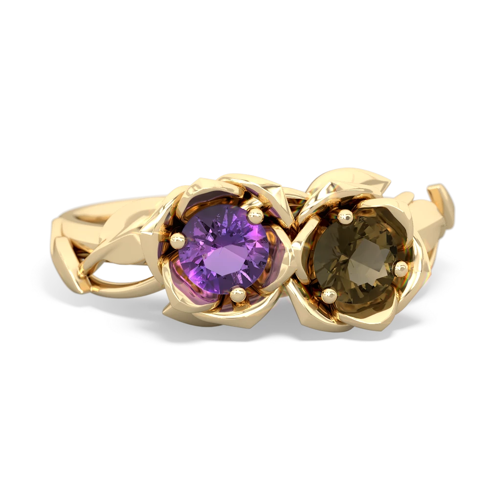 Amethyst Rose Garden 14K Yellow Gold ring R5510