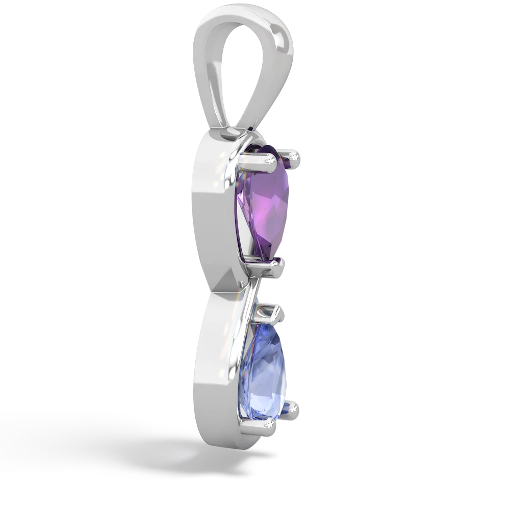 Amethyst Infinity 14K White Gold pendant P5050