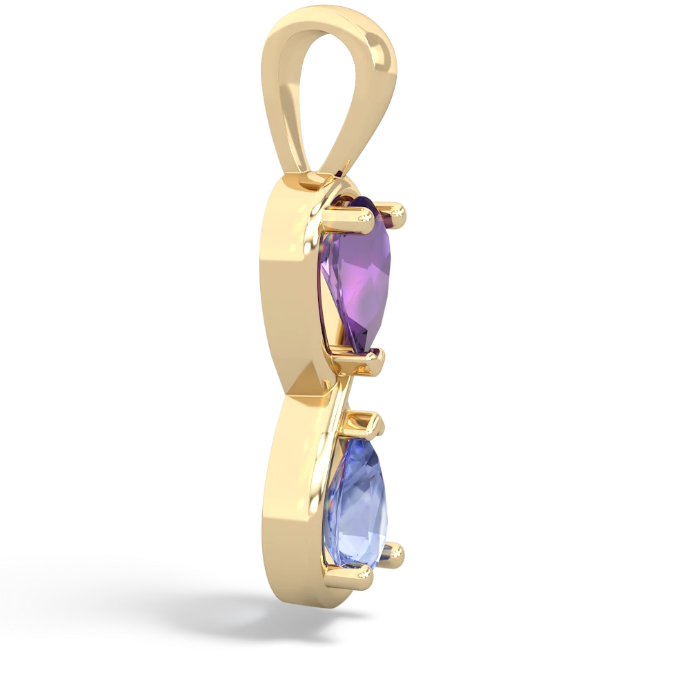 Amethyst Infinity 14K Yellow Gold pendant P5050