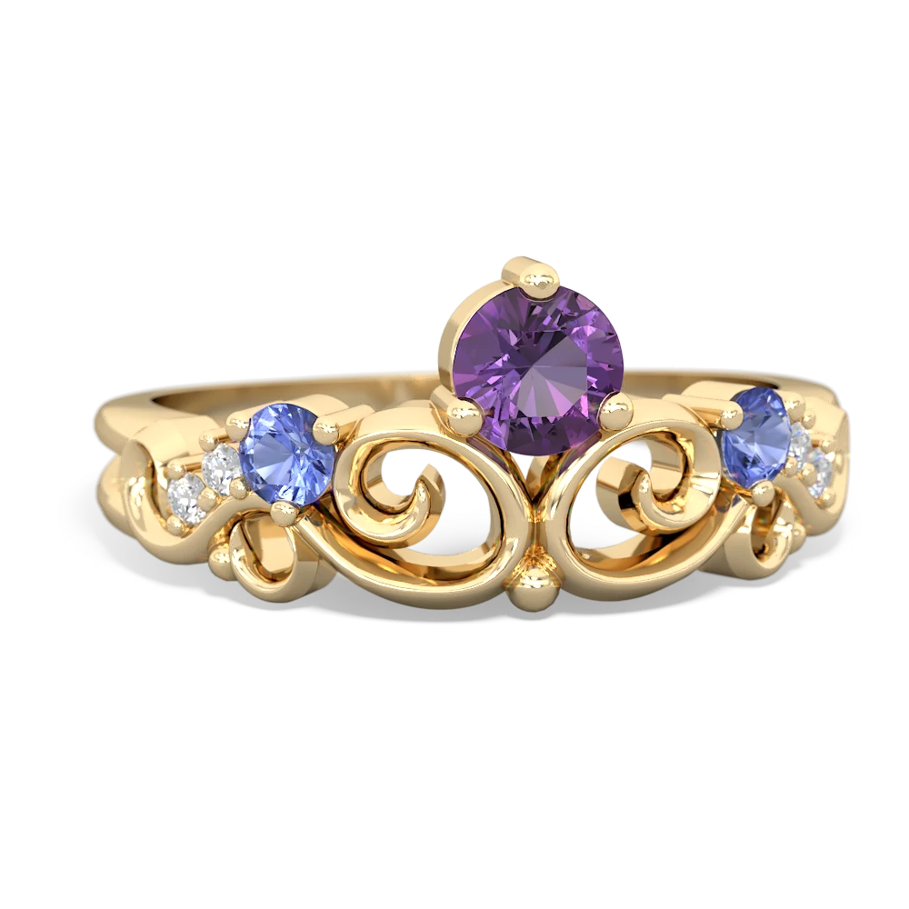 Amethyst Crown Keepsake 14K Yellow Gold ring R5740