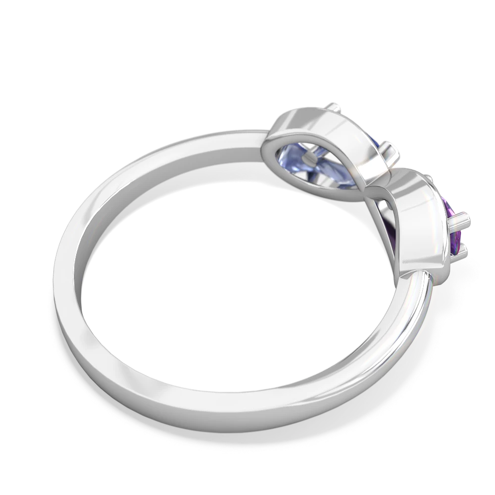 Amethyst Infinity 14K White Gold ring R5050