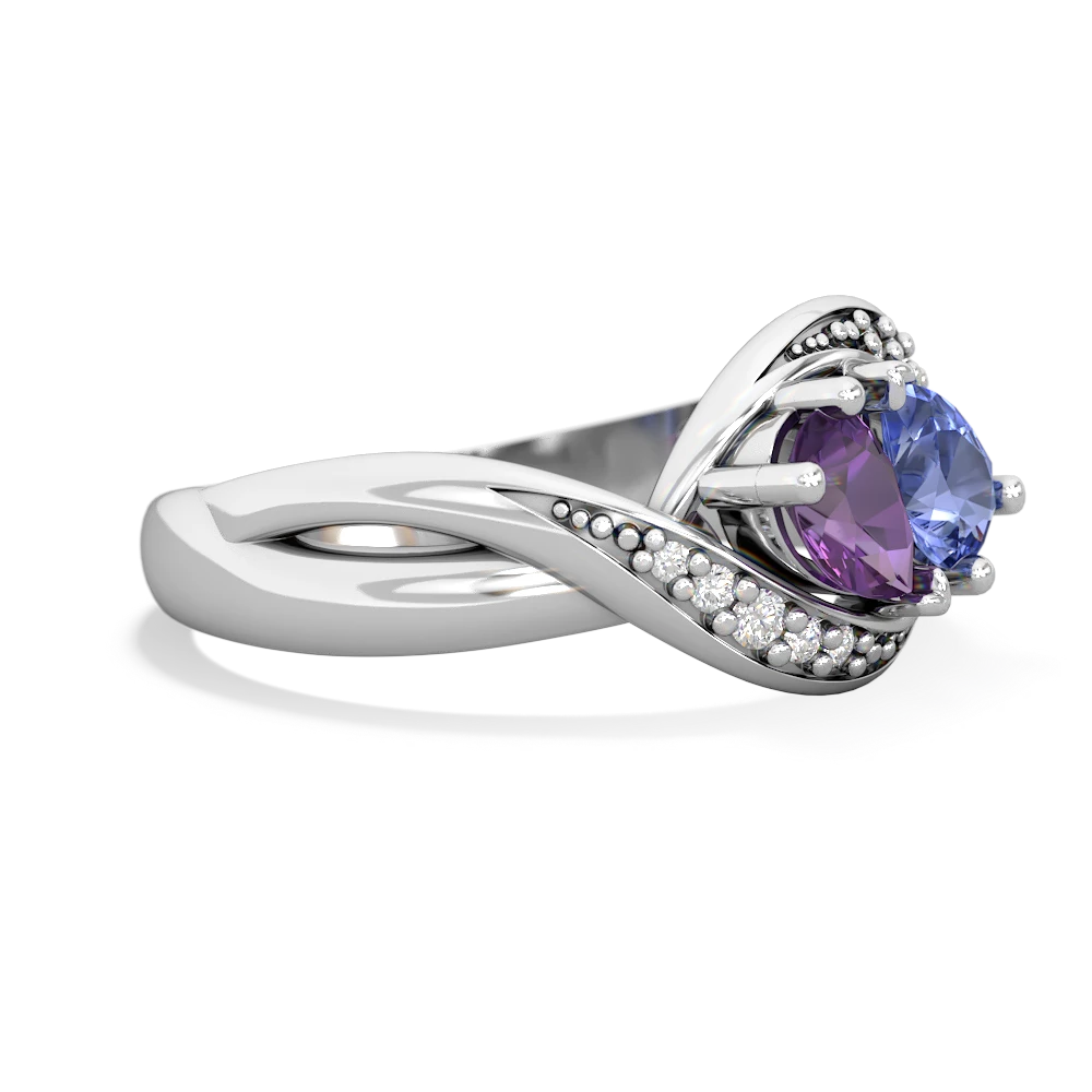 Amethyst Summer Winds 14K White Gold ring R5342