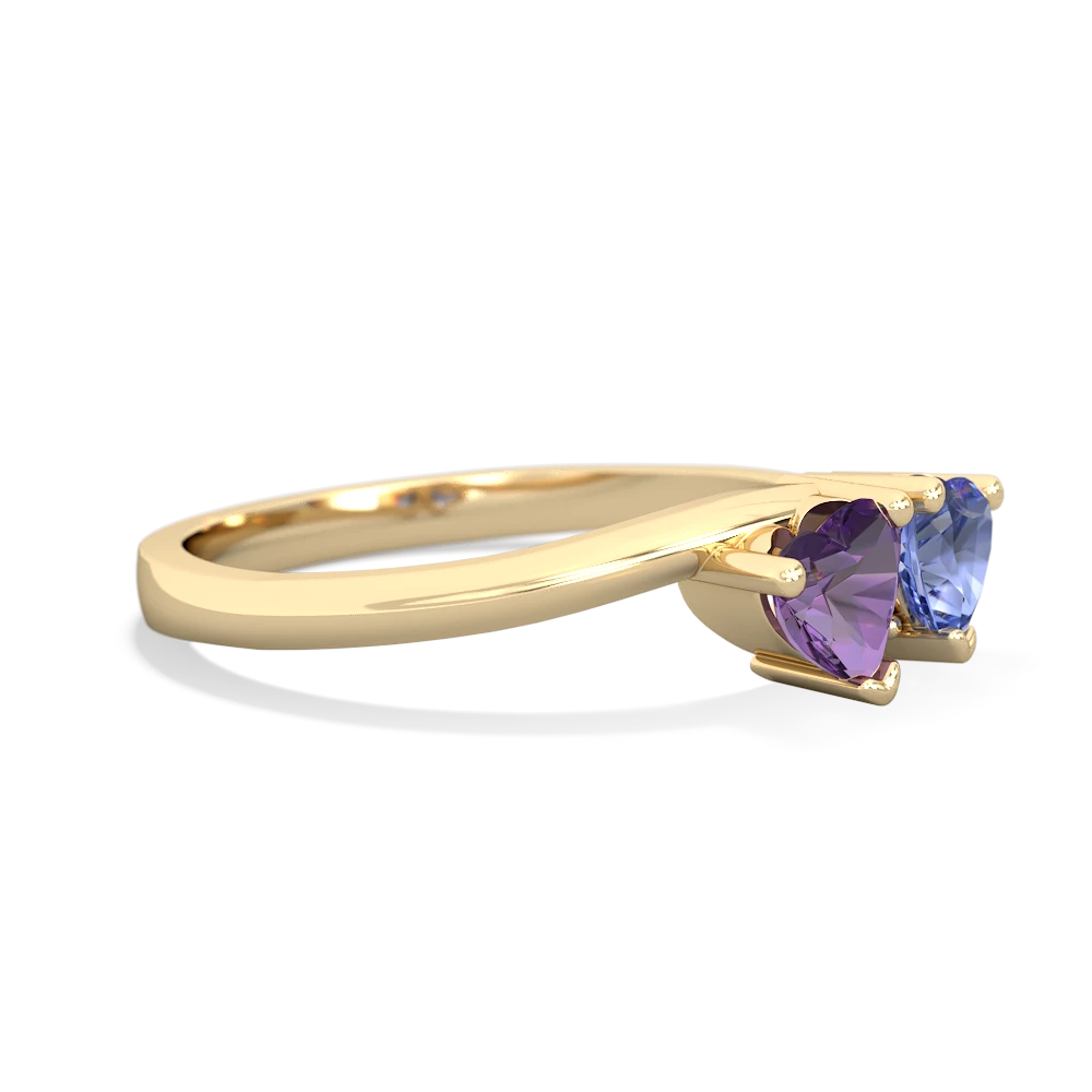 Amethyst Sweethearts 14K Yellow Gold ring R5260