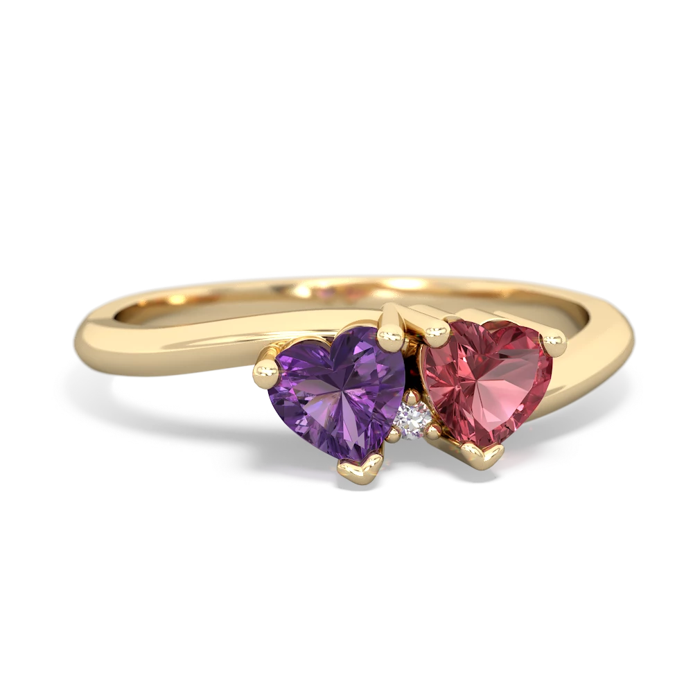 Amethyst Sweethearts 14K Yellow Gold ring R5260