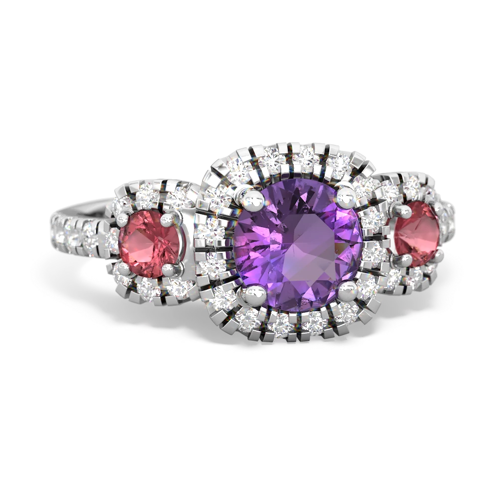 Amethyst Regal Halo 14K White Gold ring R5350
