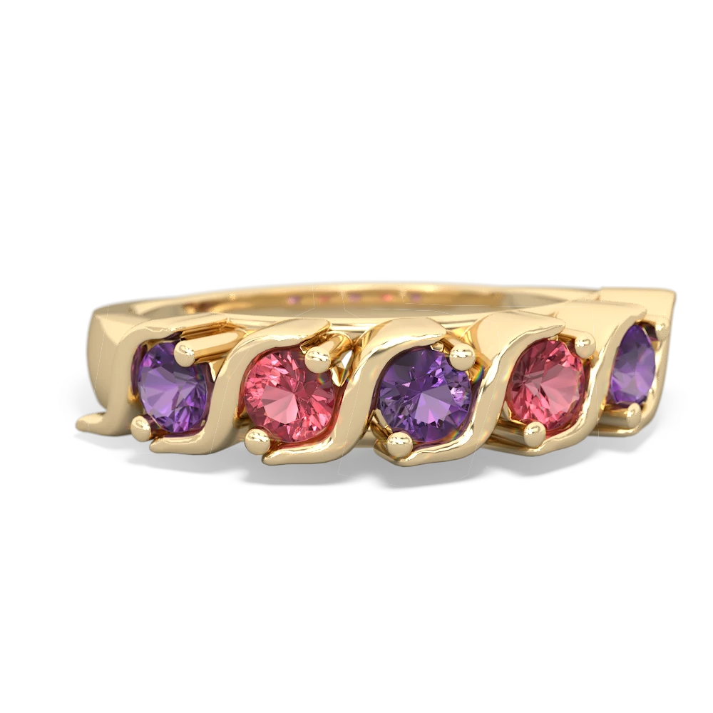 Amethyst Anniversary Band 14K Yellow Gold ring R2089