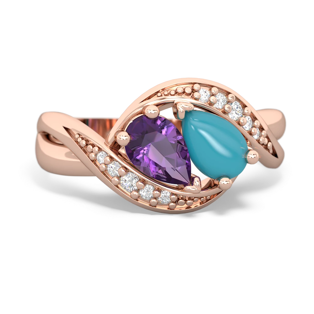 Amethyst Summer Winds 14K Rose Gold ring R5342