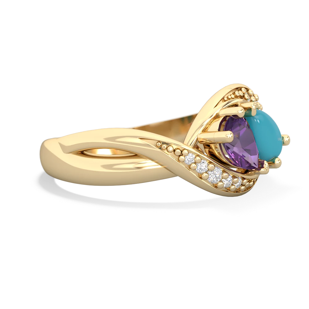 Amethyst Summer Winds 14K Yellow Gold ring R5342