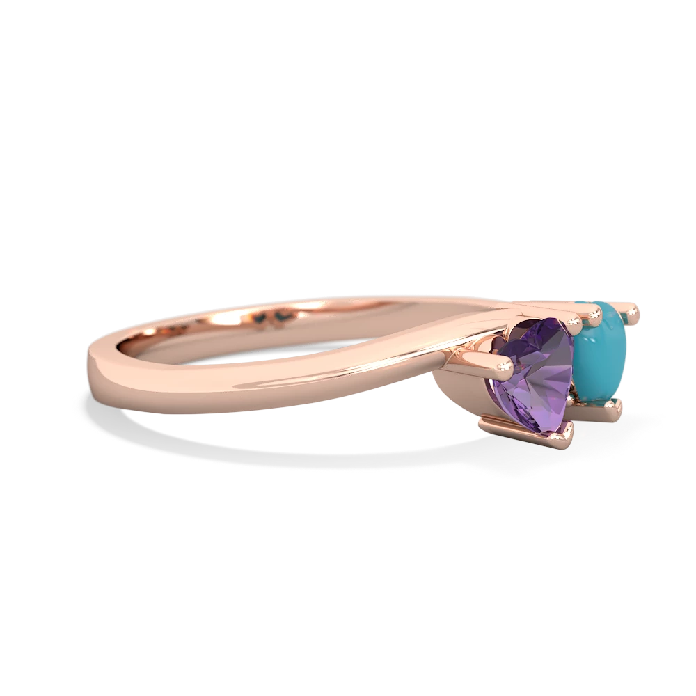 Amethyst Sweethearts 14K Rose Gold ring R5260