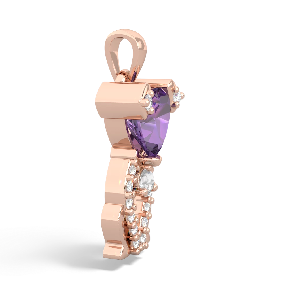 Amethyst Puppy Love 14K Rose Gold pendant P5800