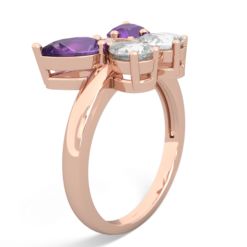 Amethyst Butterfly 14K Rose Gold ring R2215