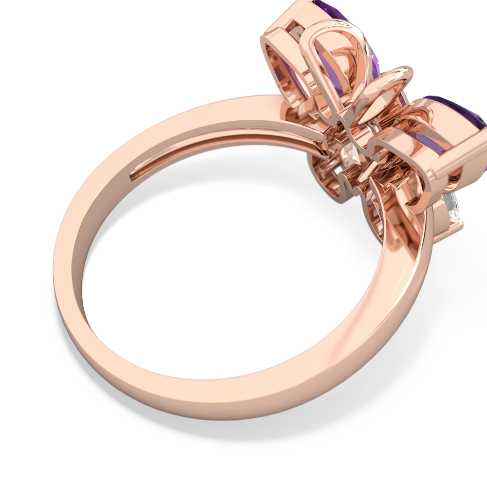 Amethyst Butterfly 14K Rose Gold ring R2215