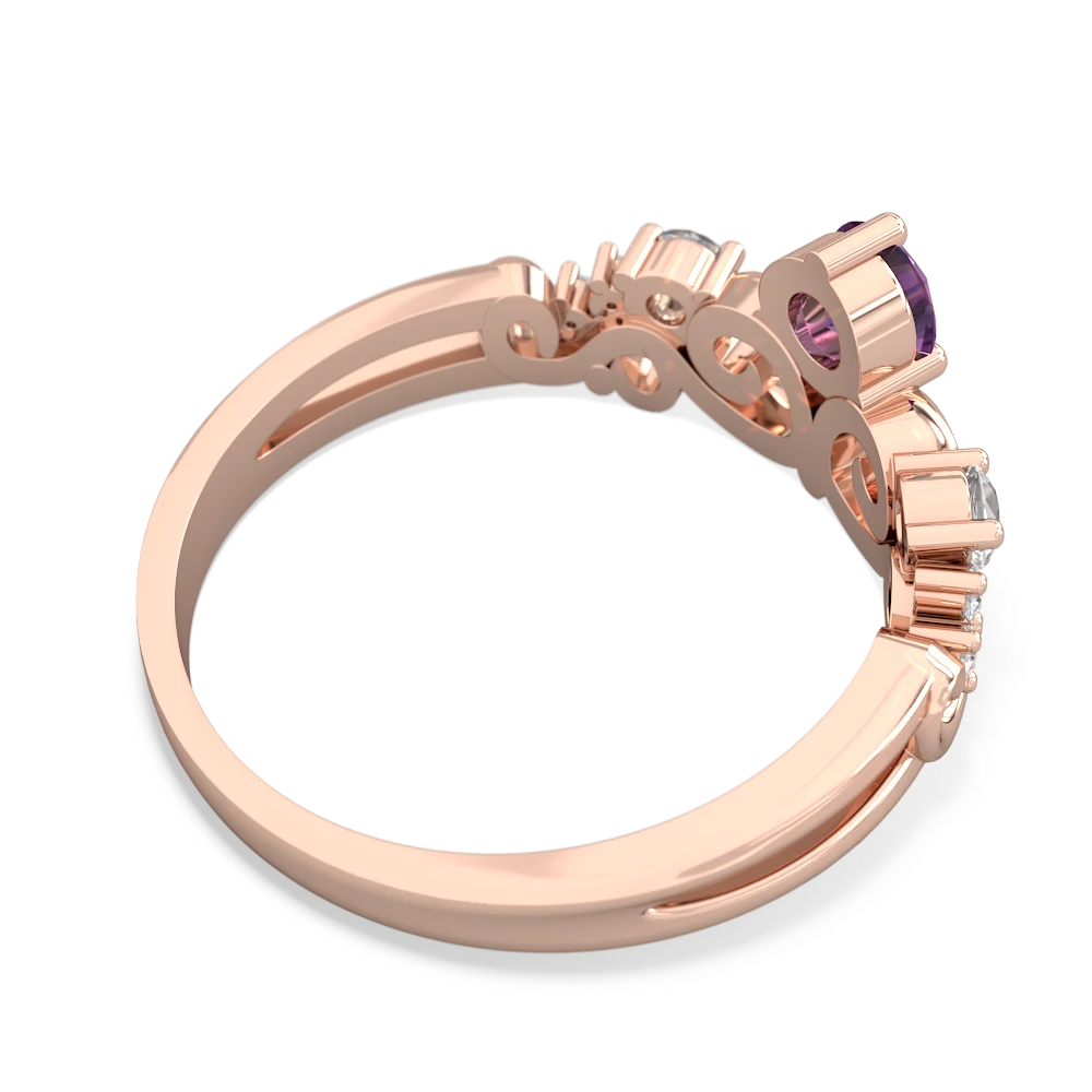 Amethyst Crown Keepsake 14K Rose Gold ring R5740