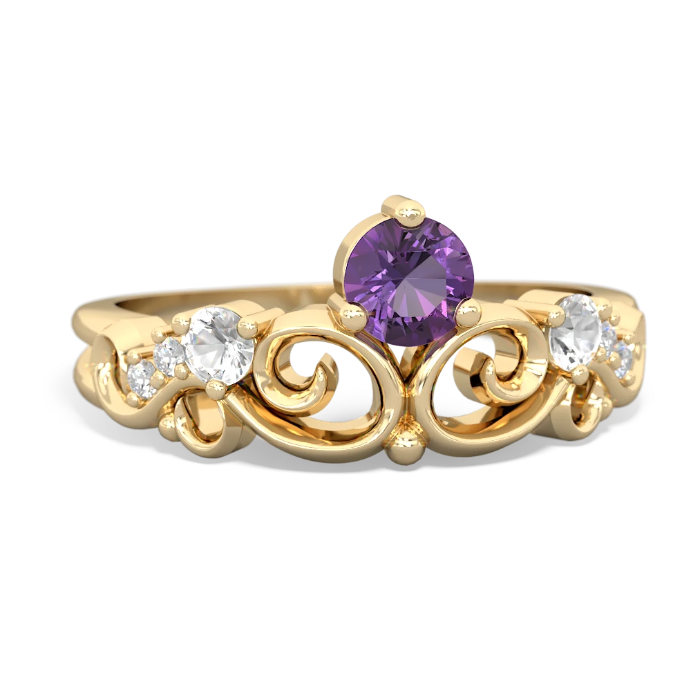 Amethyst Crown Keepsake 14K Yellow Gold ring R5740