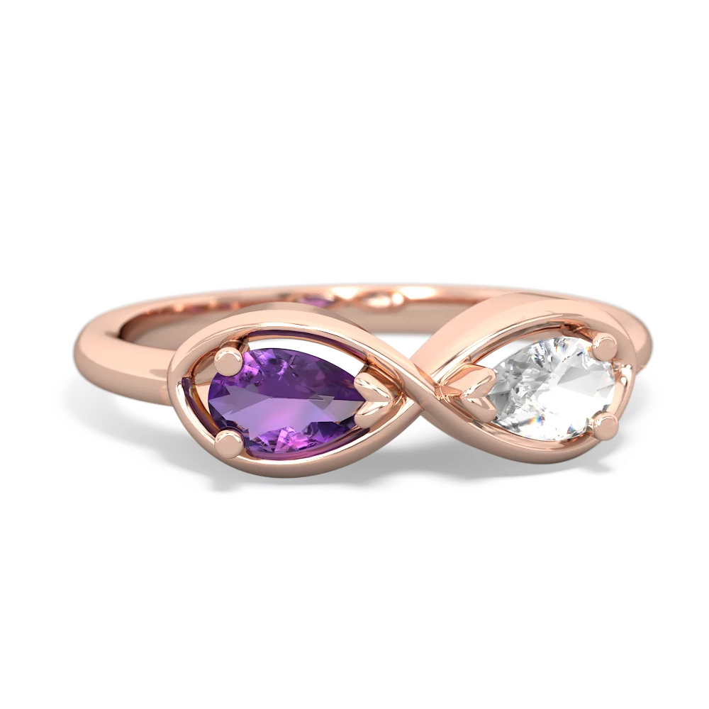 Amethyst Infinity 14K Rose Gold ring R5050