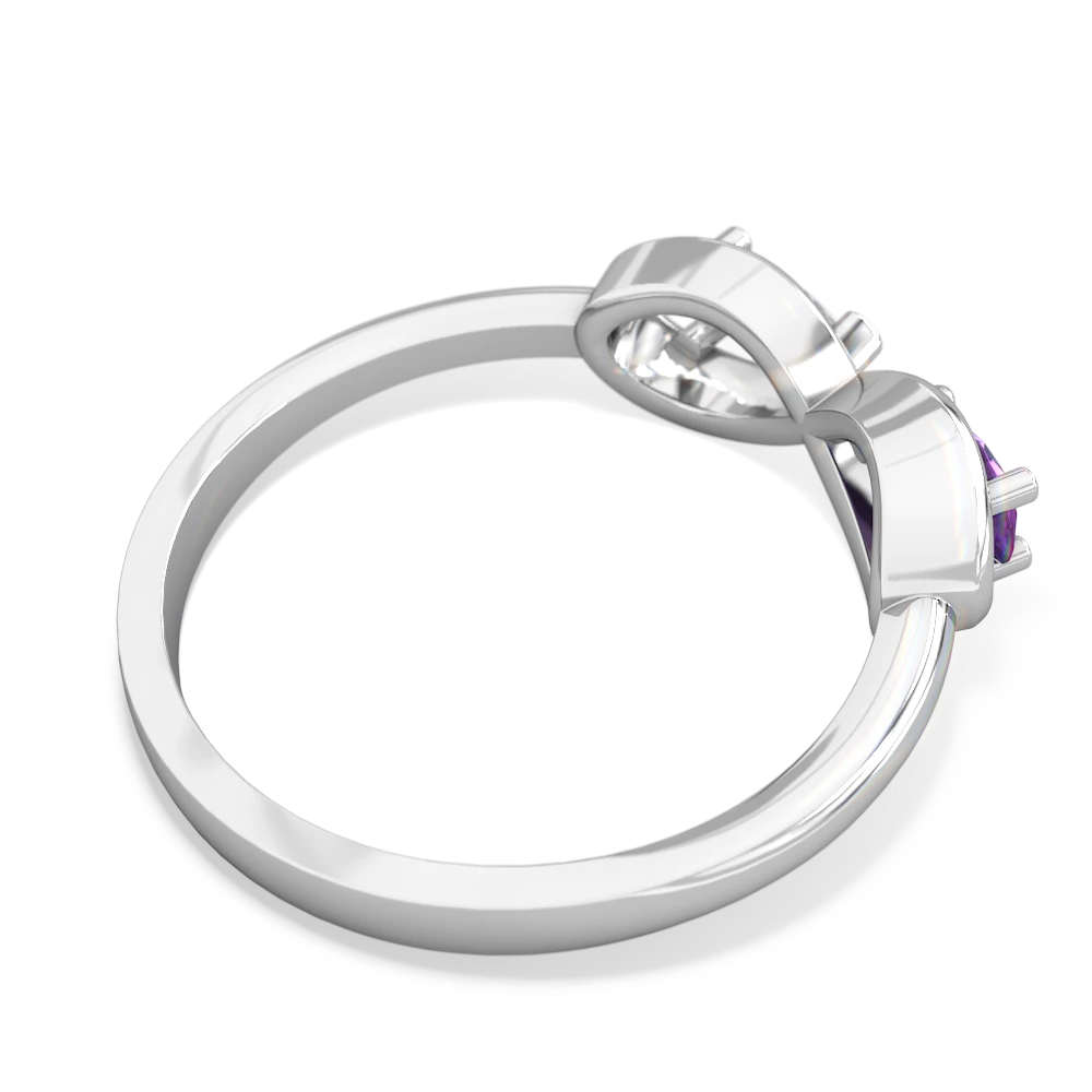 Amethyst Infinity 14K White Gold ring R5050