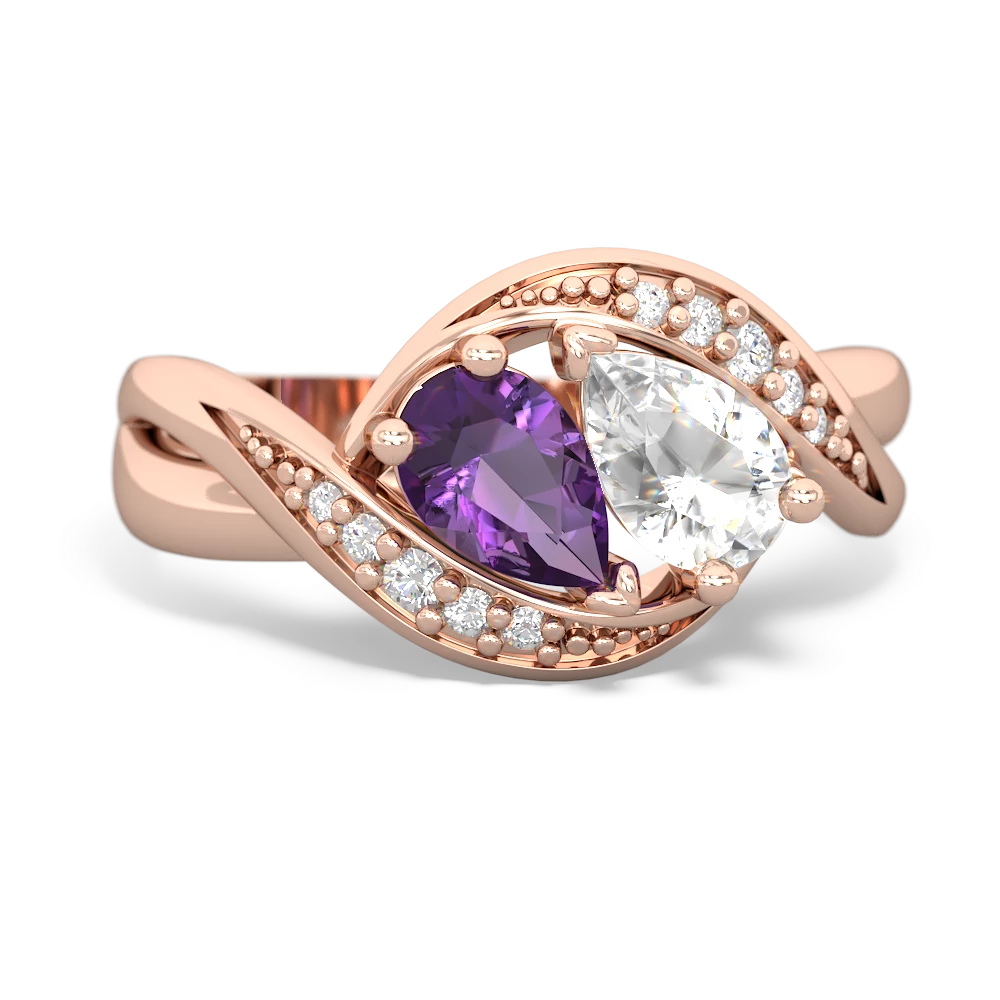 Amethyst Summer Winds 14K Rose Gold ring R5342