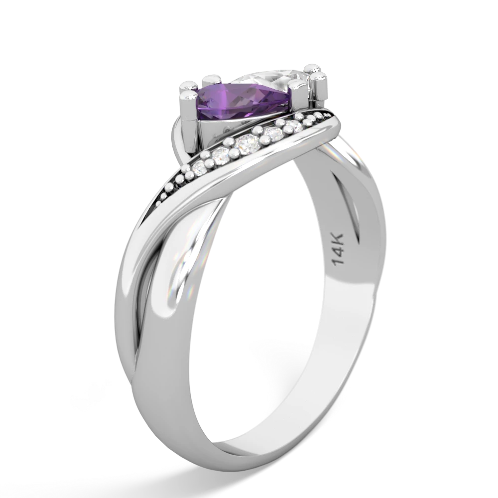 Amethyst Summer Winds 14K White Gold ring R5342