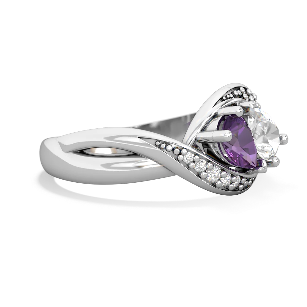 Amethyst Summer Winds 14K White Gold ring R5342